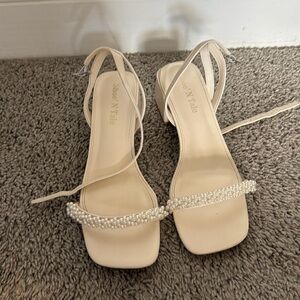 White Wedding Heels! Worn once!